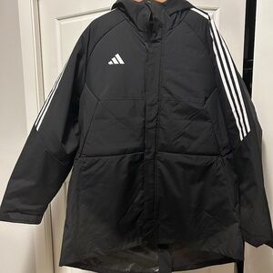 Adidas Black Puff Long Jacket Sz XXL